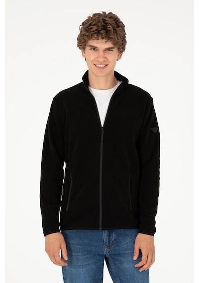 U.S. Polo Assn. Erkek Siyah Basic Polar Hırka 50298066-VR046