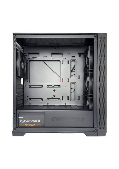 Enermax StarryFort SF21 Rainbow Temperli Cam Mesh USB 3.2 mATX Cyberbron II 600W 80+ Bronze Gaming Kasa Siyah