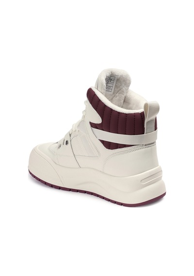 Krem Sneakers Vegan Kadın Bot Bordo