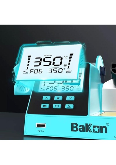Bakon Bk602s 90w İntelligent Isı Ayarlı 2 İn 1 Havya İstasyonu