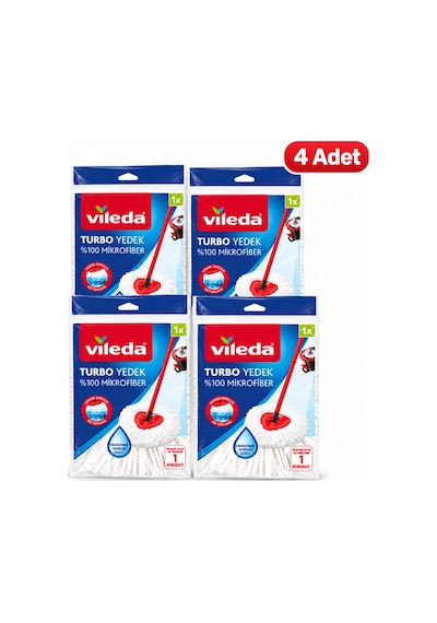 Vileda Turbo Yedek Paspas %100 Mikrofiber 4 Adet