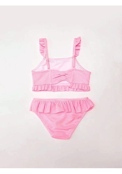 Deep Beach Çok Renkli Fırfırlı Kız Çocuk Bikini Takım 001
