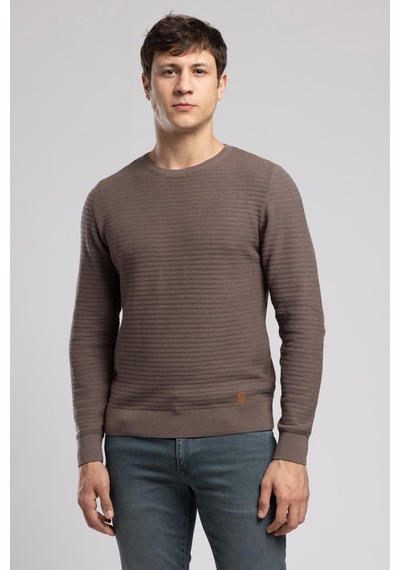 Lee Cooper Duane Erkek O Yaka Kazak Kahverengi-21062 K.vızon