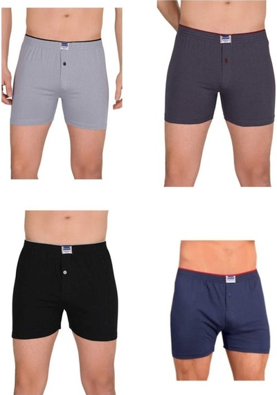 Berrak 12'Li 12 Adet Lacivert-Siyah-Füme- Açık Gri Renkler Penye Erkek Boxer 001