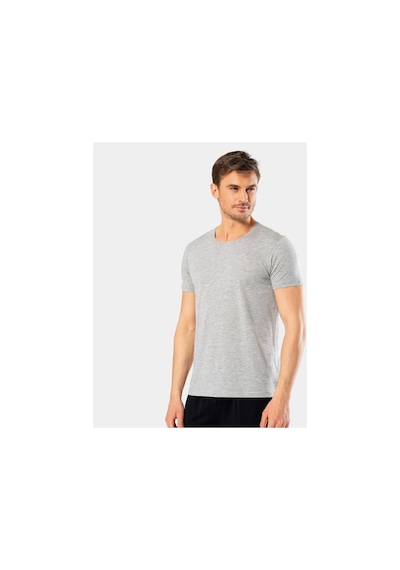 Cacharel Erkek Bisiklet Yaka T-shirt Slim Fit 2169/gri 001