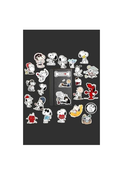 Snoopy Sticker Paketi/bullet Journal Defter Çıkartma Ajanda Laptop Etiket, 76541657484874 Abanoz