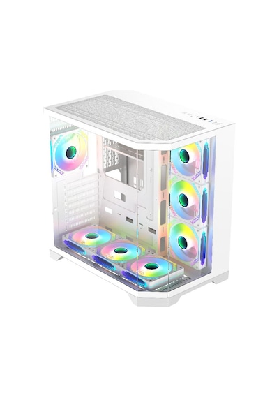 F-7 Edge 7x Argb Pwm Fan Beyaz Atx Akvaryum Gaming Kasa Oyuncu Kasası
