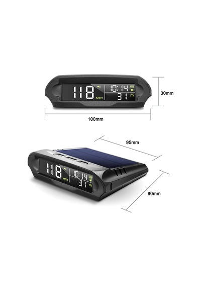Hymark Evrensel Gps Hız Göstergesi Araç Güneş Enerjili Hız Ölçer