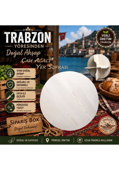 Doğal Masif Çam Çok Amaçlı Ahşap Yer Sofrası