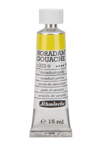 Schmincke Horadam Gouache Artist Guaj Boya 15 Ml Seri 4 222 Vanadium Yellow Çok Renkli