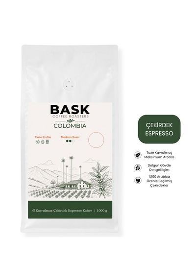 Premium Espresso Çekirdek Kahve Colombia 1000g