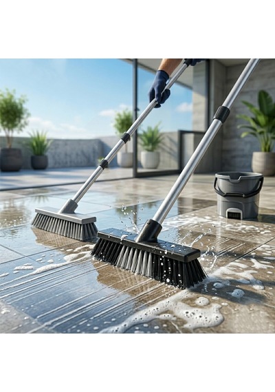 Günsan Yer Fırçası Kıl Boyu 3cm 020 003 Sert Kazıma Kenarlı - 12'li Paket