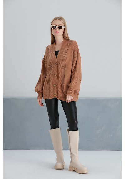 Alisa Kısa Hırka Camel