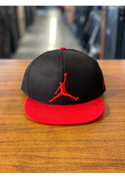 Air Jordan Siyah Kırmızı Hiphop Snapback Rapper Basket Cap Şapka