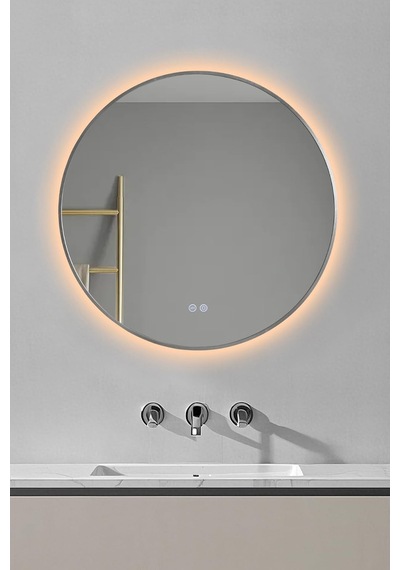 Akıllı Ayna Buhar Tutmayan 3 Renk Ledli Dekoratif Banyo Duvar Ofis Lavabo Aynası 75 Cm Diğer