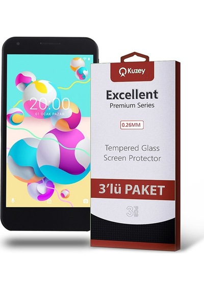 Vestel Uyumlu Venüs 5000 Ekran Koruyucu Cam 3 Adet (532174275)