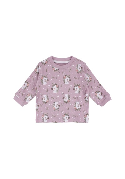 By Bebekodam Kız Bebek Mor Unicorn Baskılı Pijama Takımı