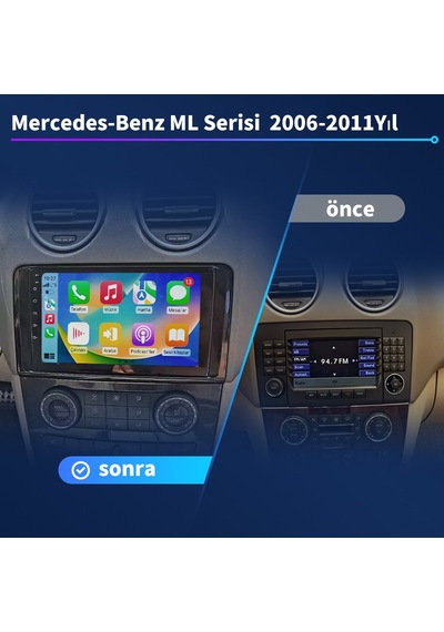 Mercedes-benz-ml-serisi-2006-2011 Carplay 9inç 1/16gb Multimedya