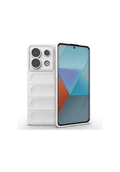 Redmi Note 13 Pro 5G Uyumlu Silikon Kılıf - Kamera Korumalı Esnek Airbag Kapak - Beyaz