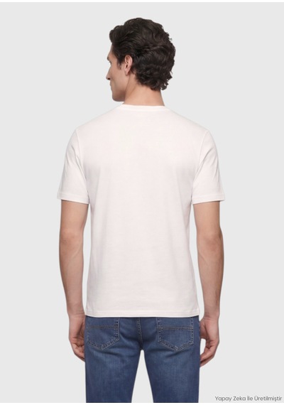Ramsey Beyaz Düz T-shirt