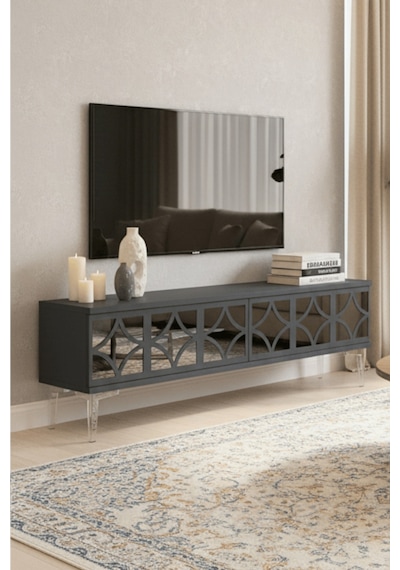 Tsa1236as - Öztv120 Tv Stand, Tv Sehpası Antrasit - Sılver 120cm