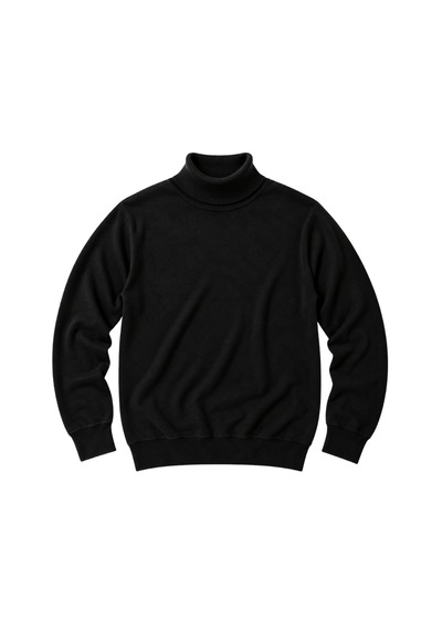 Battalmoda Erkek Büyük Beden Siyah Tam Balıkçı Pamuklu Kazak 3xl-4xl-5xl-6xl