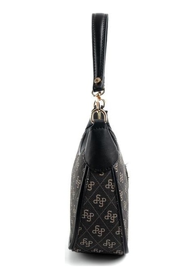 Silver Polo Sp1180 Kadın Omuz Çantası Monogram Füme-siyah