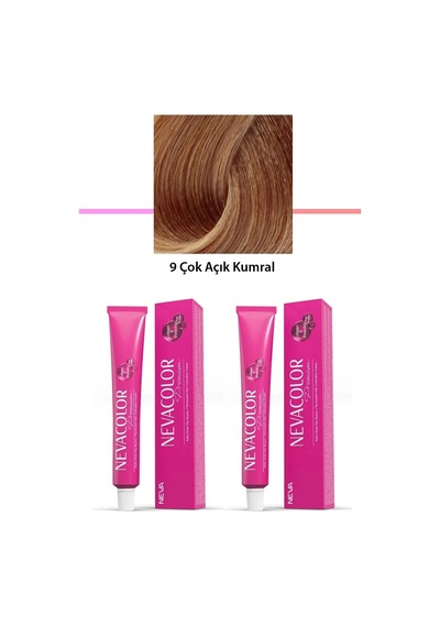 Hubrendy Tedarik 2 Li Set Premium 9 Çok Açık Kumral - Kalıcı Krem Saç Boyası 2 X 50 G Tüp