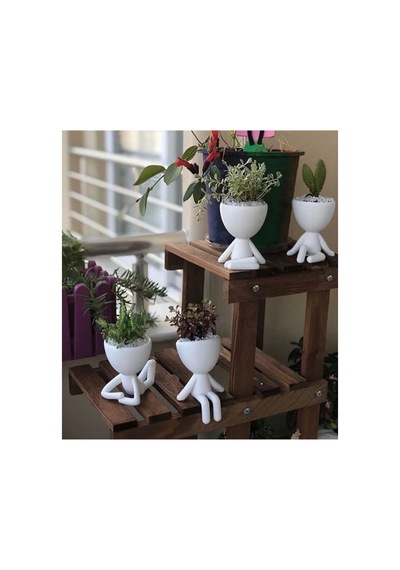 Dekoratif Insansı Saksı 4'lü Set Pinterest