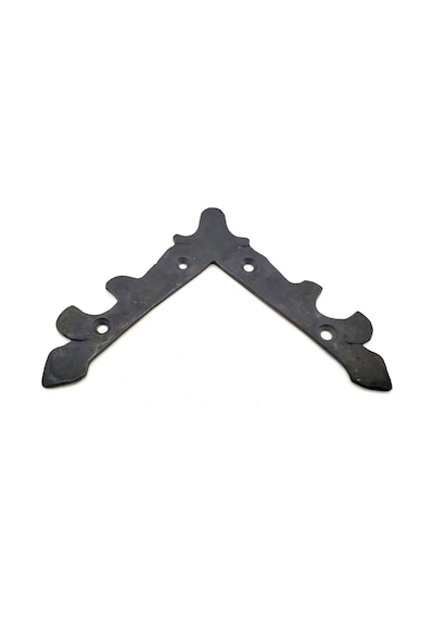 Antika Tarz Dekoratif Pirinç Lale Köşe Gönye - Üst, 133x133 Mm, Oksit Diğer