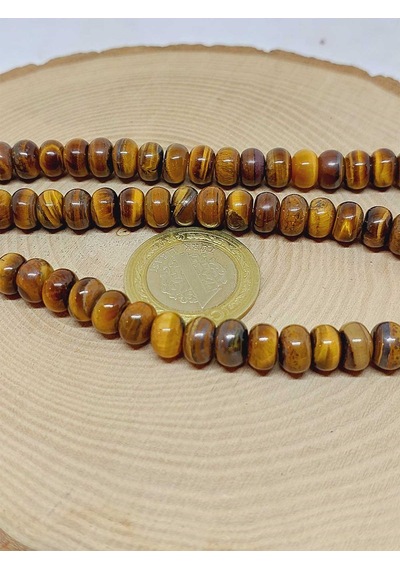 Yasamtohumu Kaplangözü Taşı Rondela Kesim 5x8mm Dizi 54324 Çok REnkli Çok Renkli