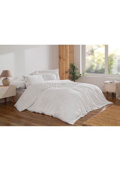 Özdilek Nadia King Size Muslin Nevresim Takımı Beyaz