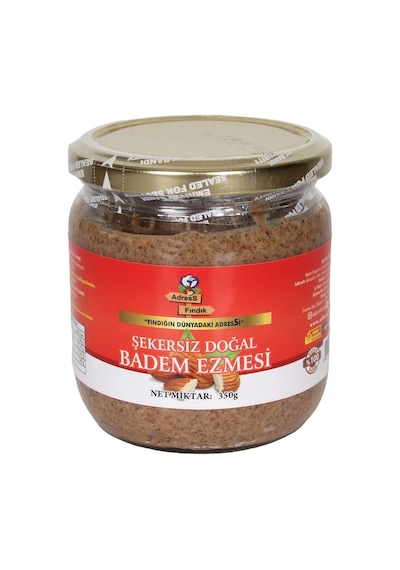 Adress Fındık Şekersiz Doğal Badem Ezmesi 350 G