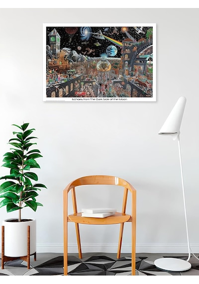 Poster Echoes From The Dark Side Of The Moon 50 Pink Floyd Şarkısı Tom Masse'den 32x22 Müzik Sanatsal Baskı Poster Rock And Roll Man Cave