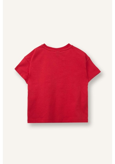 Defacto Hello Kitty Penye Kısa Kollu Tişört Kız Bebek H4860a526smrd117 Kırmızı-rd117