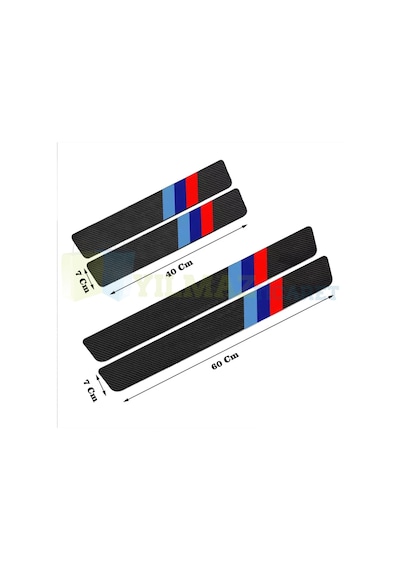 Bmw M Karbon Kapı Eşiği Oto Sticker Etiket Yapıştırma 4 Parça