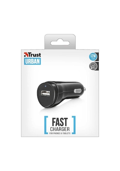 Trust 21711 12W Araç Şarj Cihazı - Siyah