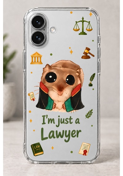 Sad Hamster Avukat Baskılı Şeffaf Telefon Kılıfı