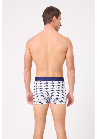 L'espadon Maritime Elite Koleksiyonu Erkek Boxer Şort -3255 Beyaz