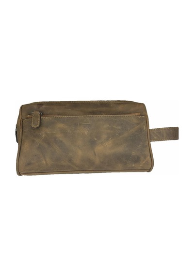 Çanta Yurdu Hakiki Deri Ca253 Dopp Kit El Çantası Tigon Taba Kahverengi