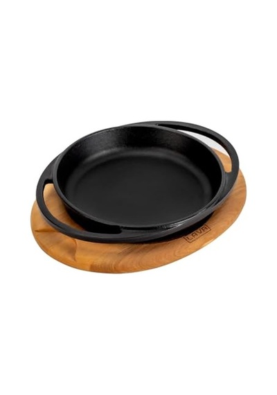Kabı Lv Eco Y Stv 12 K4 Yuvarlak Kızartma Tavası Ve Ahşap Plaka Çap 12 Cm Dökme Demir Siyah Diğer