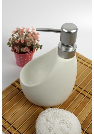 Stonware Sıvı Sabunluk Beyaz Süngerlik Bölmeli 500ml