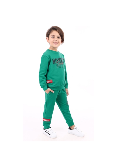 Toontoy Kids Toontoy Erkek Çocuk Baskılı Eşofman Takım Koyu Yeşil