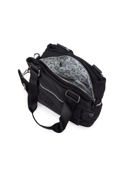 Nas Bag Kadın Çok Bölmeli Orta Boy Çapraz Omuz Çantası 30x24 Cm Siyah Diğer