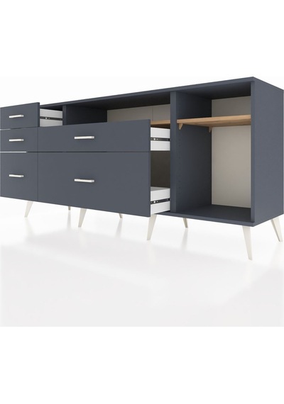 Hyperion Konsol 2 Raflı 5 Çekmeceli 176x44x83 Antrasit-çam/antrasit Çam/antrasit Hyperion Konsol 2 Raflı 5 Çekmeceli 176x44x83 Antrasit-çam/antrasit Çam/antrasit