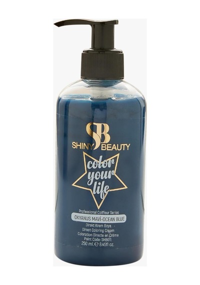 Shıny Beauty Okyanus Mavi Geçici Krem Saç Boyası 250 Ml