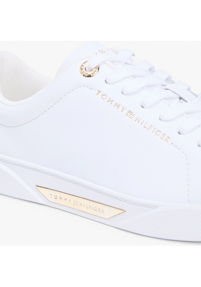 Tommy Hilfiger Klasik Şık Kort Stili Kadın Beyaz Sneaker Fw0fw09019ybs Beyaz
