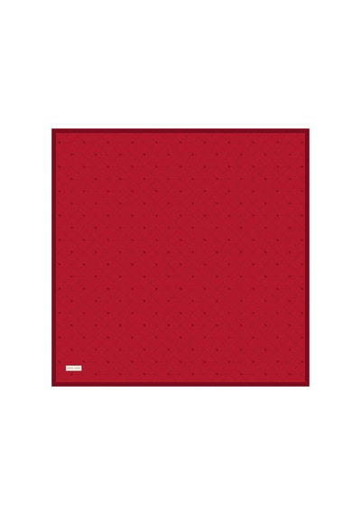 Pierre Cardin Kırmızı Logo Desenli 90x90 İpek Krep Saten Eşarp Kırmızı Logo Desenli Kırmızı Logo Desenli
