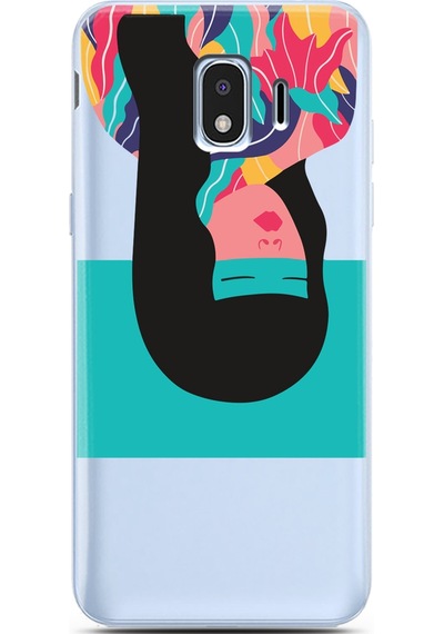 Samsung Uyumlu J2 Pro Ters Kafa Tasarımlı Süper Şeffaf Telefon Kılıfı Çok Renkli