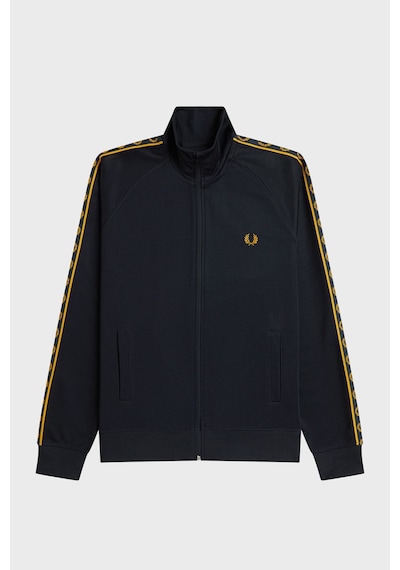 Fred Perry Kontrast Şeritli Logolu Dik Yaka Fermuarlı Sweat Erkek Sweat J5557 248 Lacivert